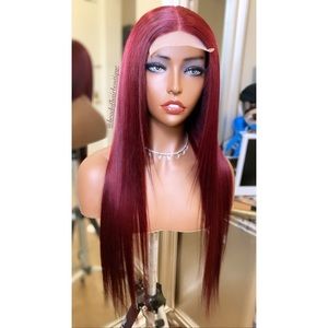 Custom Burgundy Closure Wig